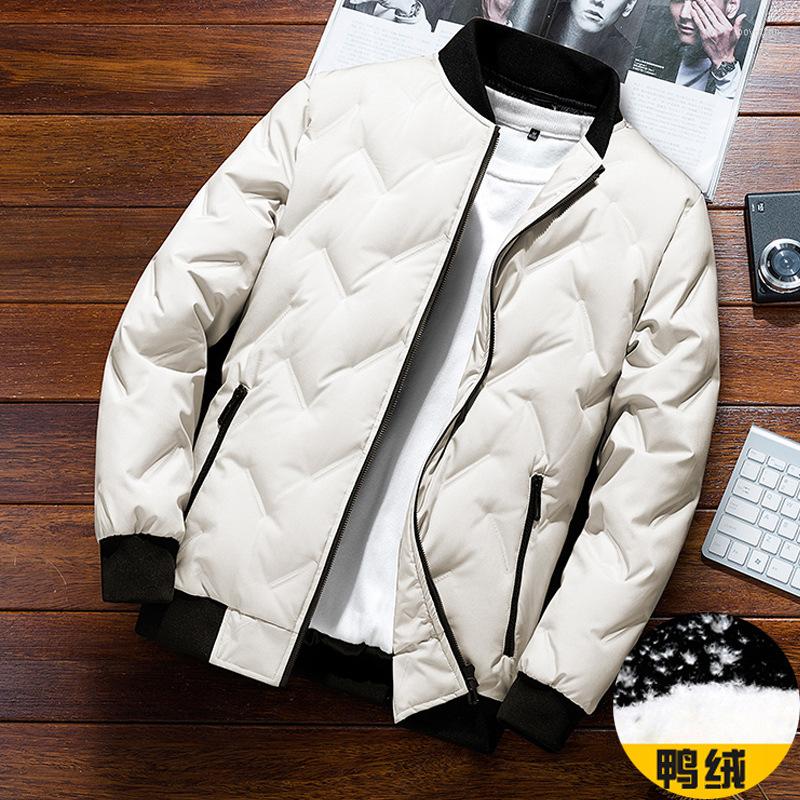 

Men's Down Jacket Short 2022 Winter Fashion Korean Ins Casual Duck Lightweight Stand-up Collar For Male Street Wear, Black