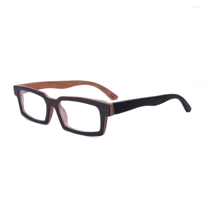 

Sunglasses BerWer Bamboo Wooden Glasses Men Wood Clear Lense Women