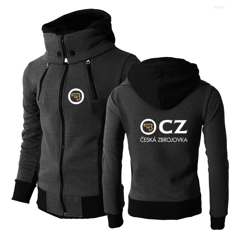 

Men' Hoodies 2022 CZ Ceska Zbrojovka Czech Firearms Spring Hooded Coats Casual Zipper Sweatshirts Tracksuit Jacket Mens Clothing Print Tops