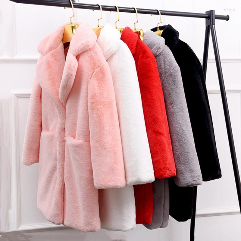 

Women' Fur Women High End Imitation Milk Plush Coat Female Plus Size Warm Faux Coats Winter Thick Rex Hair