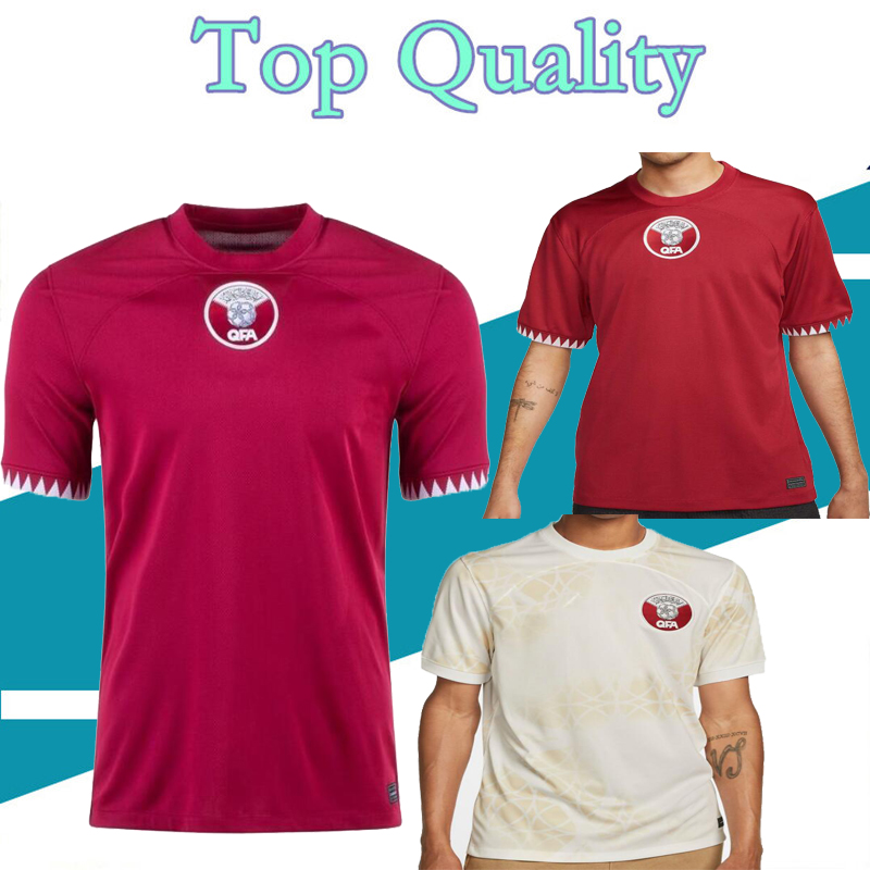 

2022 2023 Qatar Soccer Jerseys national team AFIF ALI HATEM HAYDOS BOUDIAF HASSAN MUNTARI KHOUKHI ASAD home away 22 23 football shirt, 22-23 away fans