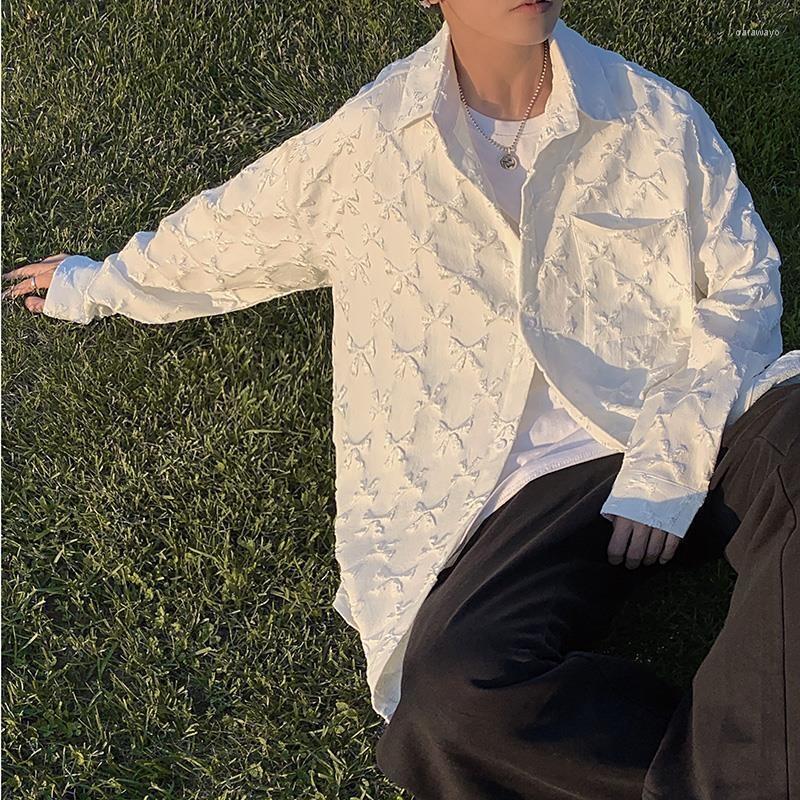

Men' Casual Shirts Men' Shirt 3D Print Spring And Autumn Youth Boys' Vintage Loose Clothes Fashion Versatile Student Long Sleeved, Black