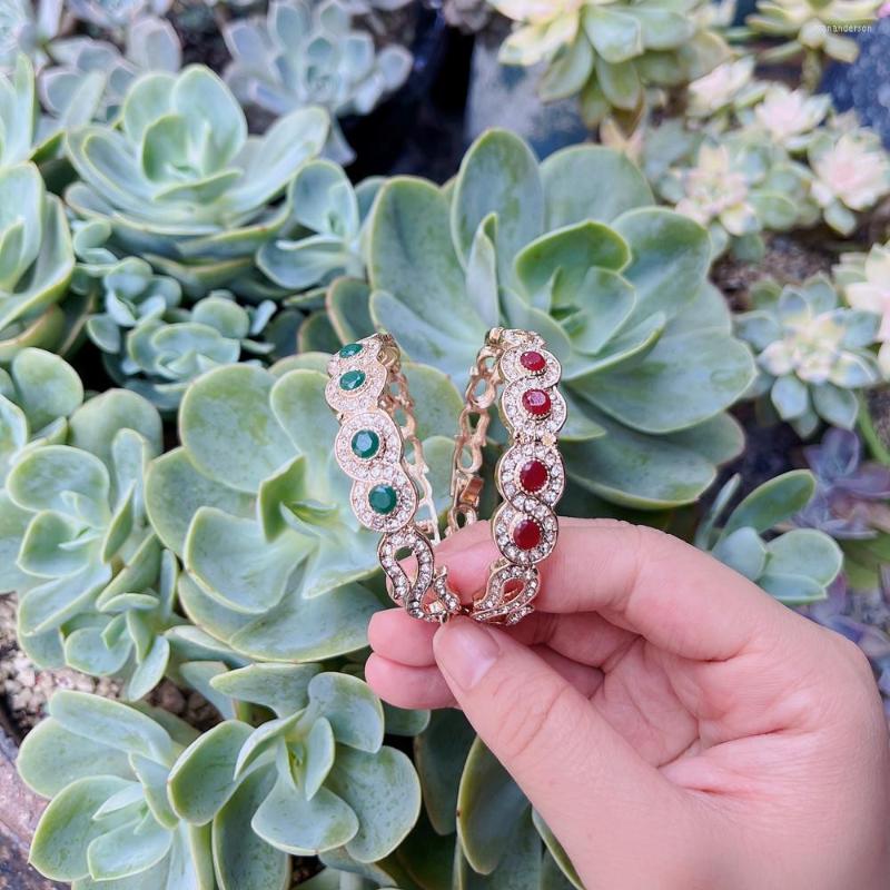 

Bangle Neovisson 2022 Gold Color Round Crystal Women Sets Morocco Algeria Wedding Jewelry Arab Bridal Gift