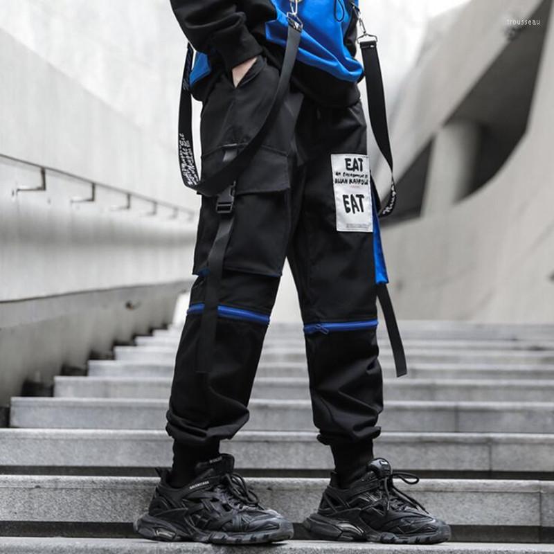 

Men's Pants Men Hip Hop Cargo Spring Summer Multi Pockets Detachable Man Harajuku Casual Streetwear Joggers, Black
