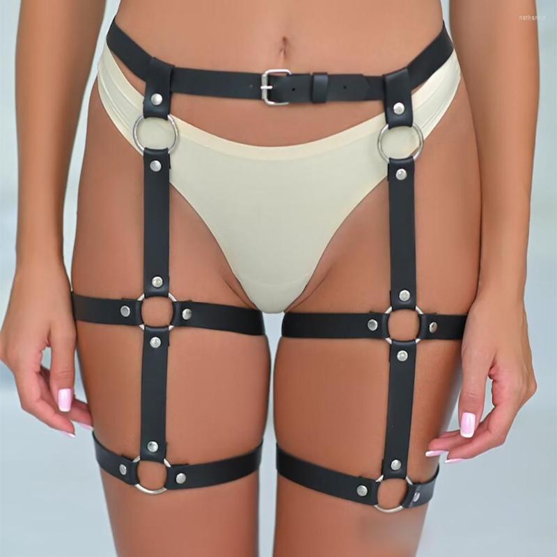 

Garters One Piece Leather Garter Belt Straps Women Sexy Waist Perona Accessories Harness Punk Adjustable Metal Buckle Bondage Suspender, Lp-105