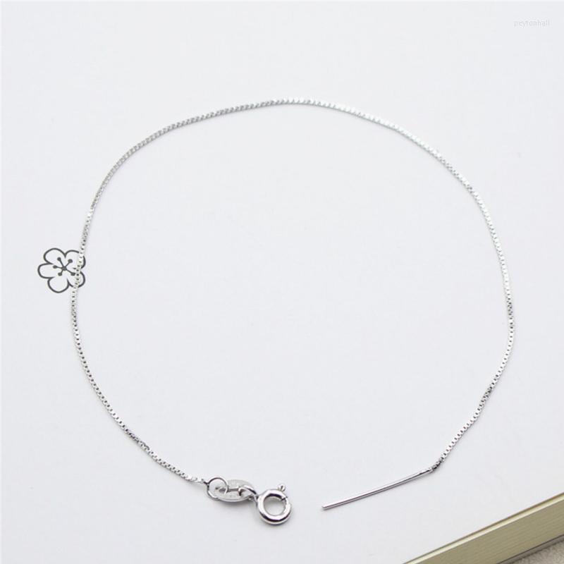 

Anklets 16/18/22/24/26cm 925 Sterling Silver Bracelets Ankle Chains Necklace Women Chain Kids Girl Men Jewelry For DIY Making