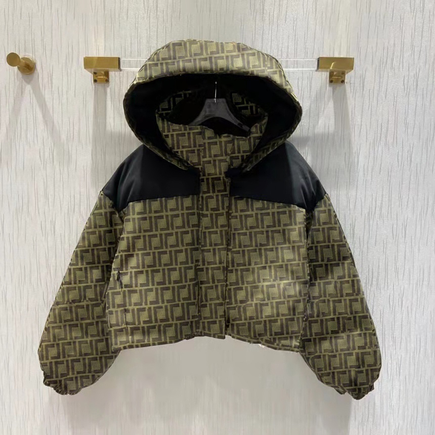 

Designer Dowm Down Jacket stylish Casual Fendy Parkas classic Feather Windproof Coats Vintage Outerwear Detachable fend