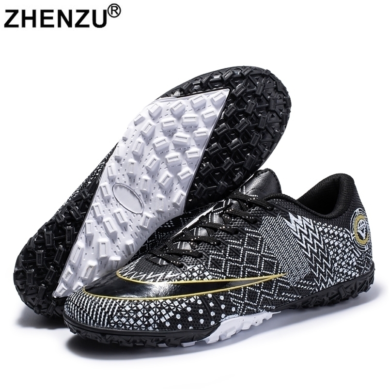 

Dress Shoes ZHENZU Size 3045 Professional Soccer Men Kids Boys Sneakers Original Football Boots TF Cleats Futsal 221006, 757d black tf