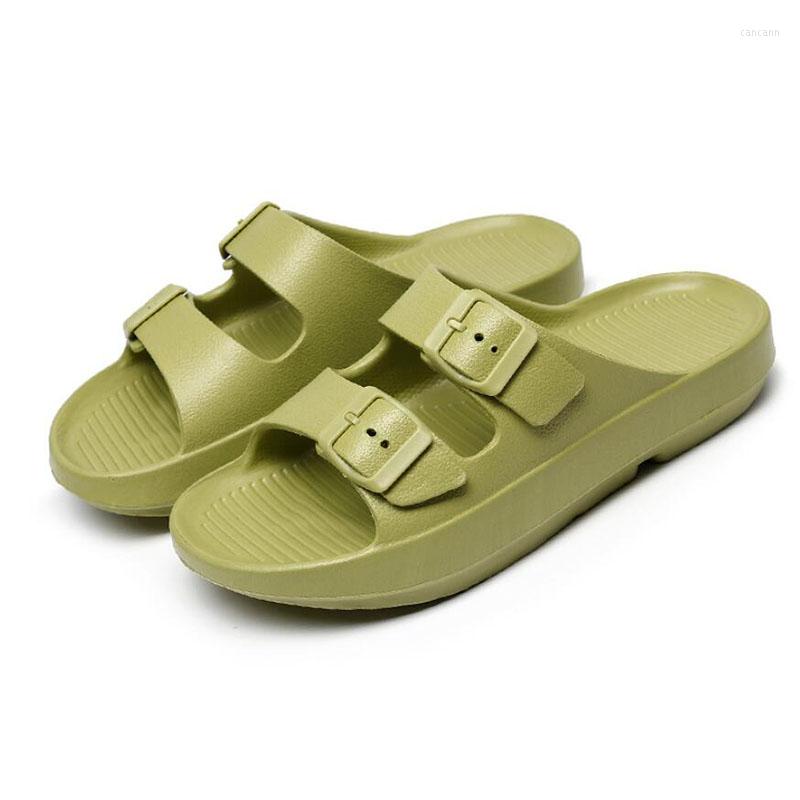 

Dress Shoes Women Thick Platform Slippers Summer Fashion EVA Soft Sole Beach Slide Sandals Men Couple's Indoor Bathroom Anti-Slip Home, Black