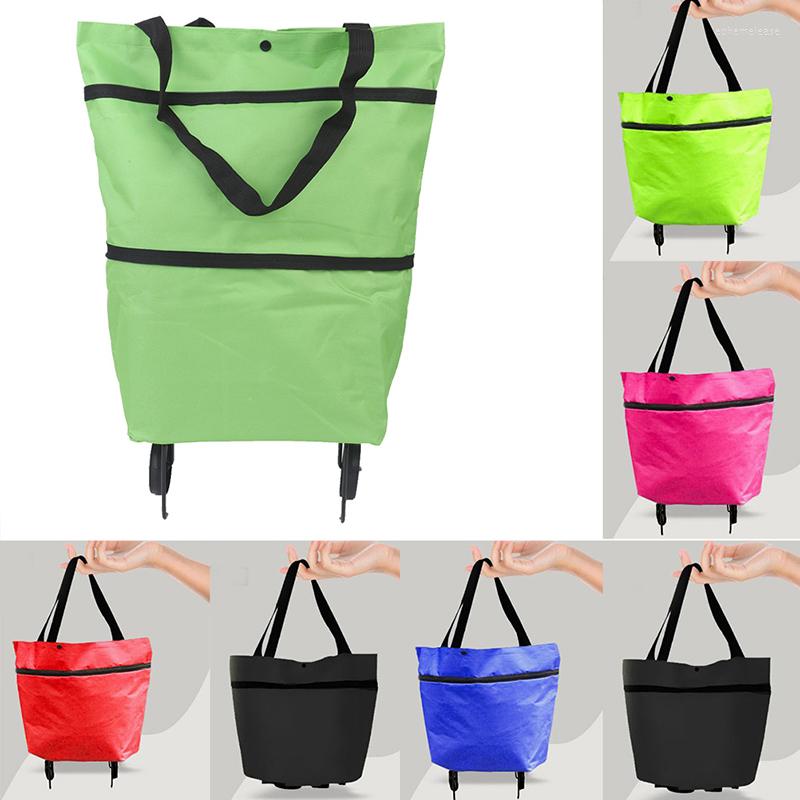 

Shopping Bags Folding Bag Buy Food Trolley On Wheels Vegetables Organizer Portable, Gn