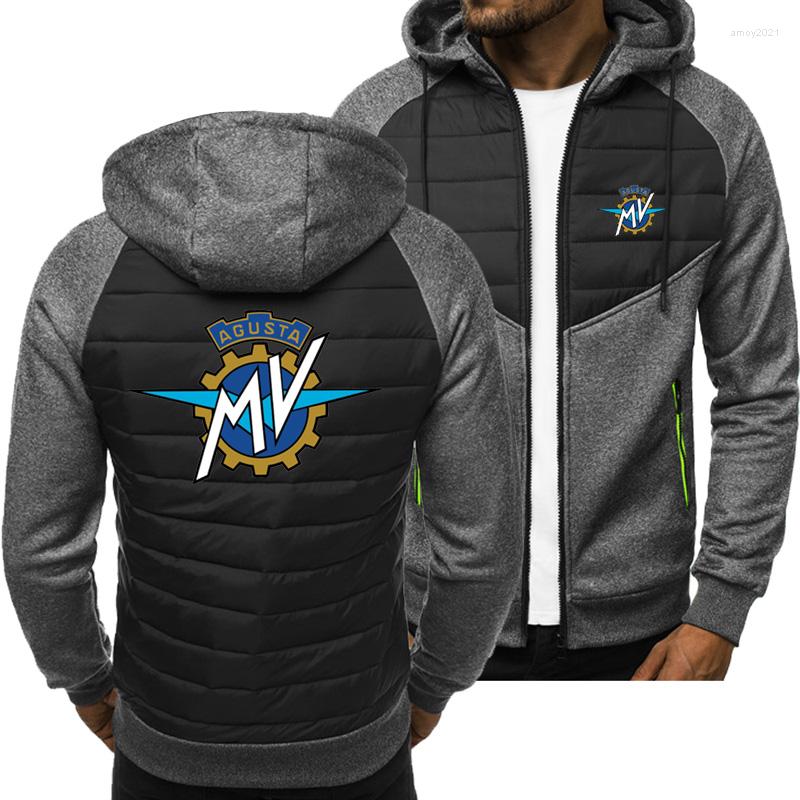 

Men' Hoodies Spring Autumn Men' MV Agusta Motorcycles Hoodie Fashion Athletic Casual Cardigan Shoulder Zipper Sweatshirts Hooded, Black