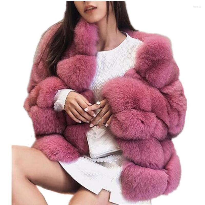 

Women' Fur 2022 Women Winter Outwear Luxury Faux Coat Fluffy Jacket Casual Long Sleeve Furs Overcoat, White