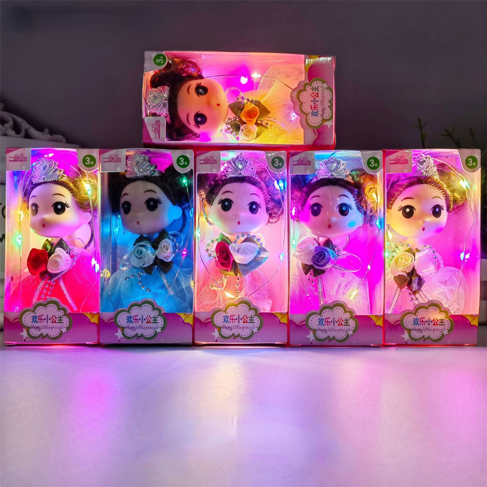 Barbie Toy Kids Girls Gift Dolls Toys 12CM luminous colorful pendant Fashion Doll Toys Normal Body and Joint Body Long Hair-image-808600736