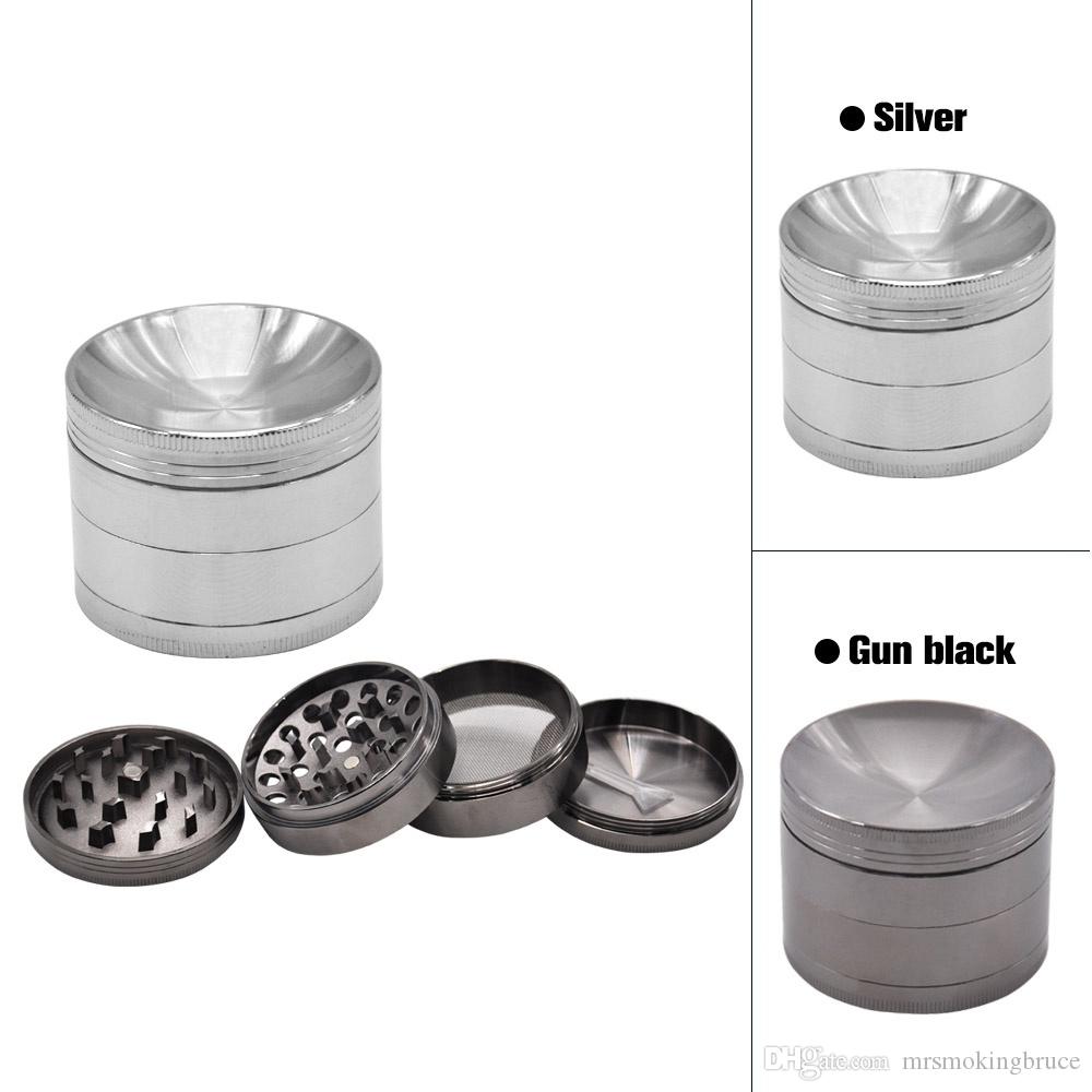 

smoking accessory Premium Concave Metal Herb Grinders 4Layers 40/56/63mm Zinc Alloy Concaves Surface Tobacco Herbs Hand Muller
