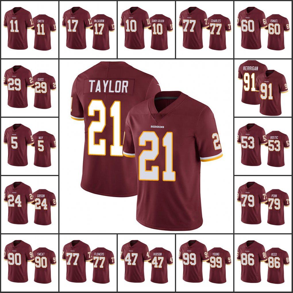 

football Washington''Redskins''Men #21 Sean Taylor 99 Chase Young 11 Alex Smith 91 Ryan Kerrigan Women Youth Burgundy Limited Jersey, 17