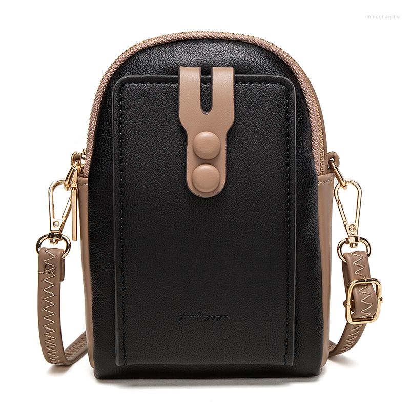 

Evening Bags 2022 Small Shoulder Bag Women PU Leather Phone Pocket Purse Ladies Mini Crossbody Messenger Female Wallet, Black