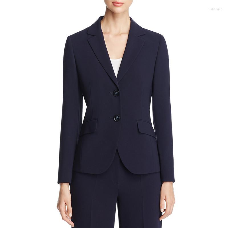 

Women's Two Piece Pants Jacket Formal Ladies Office Uniform Designs Women Business Work Suits 2 Buttons Female Trouser Custom Made, Ivory