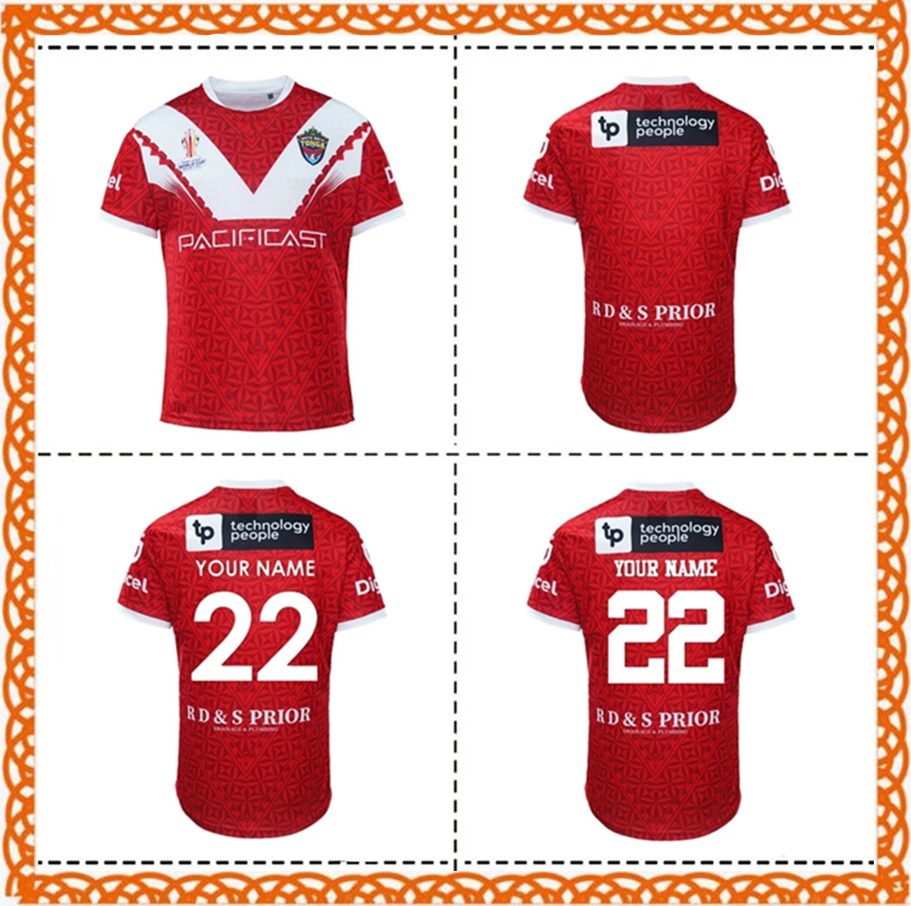 

2022 TONGA RUGBY LEAGUE MENS HOME JERSEY size S-M-L-XL-XXL-3XL-4XL
