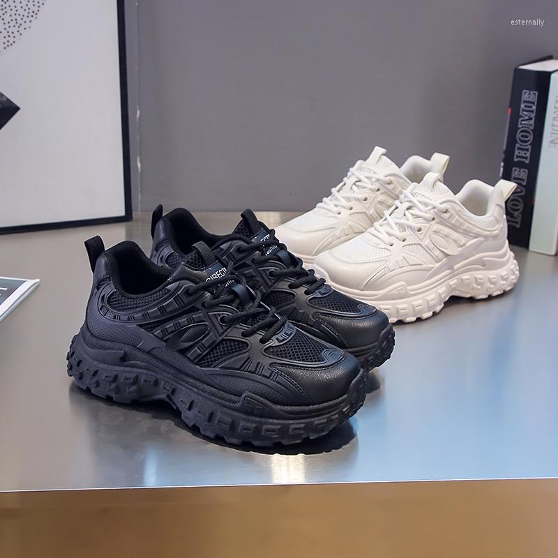 

Dress Shoes 2022 Autumn Women Breathable Comfortable Outdoor Light Weight Casual Platform Ladies Sneakers Black Beige