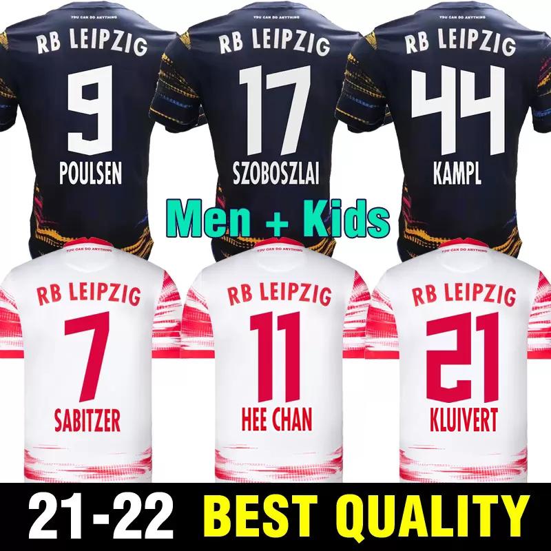 

soccer 21 22 RBL Leipziges Soccer Jerseys 2022 POULSEN FORSBERG HEE CHAN SABITZER UPAMECANO SZOBOSZLAI KLUIVERT football shirt men kids unif
