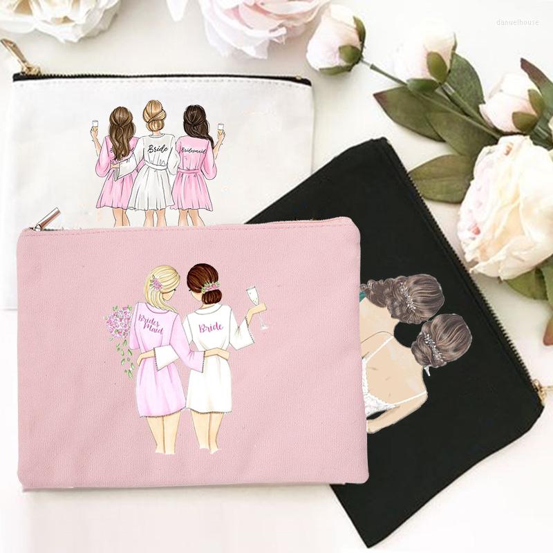 

Cosmetic Bags Friend Makeup Bag Women Travel Toiletries Organizer Female Storage Make Up Case Purse Wedding Bridesmaid Gift, W16078-tbbk-d