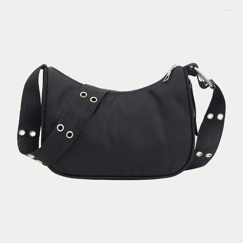 

Evening Bags Casual Shoulder For Women Black Waterproof Nylon Crossbody Bag Underarm Handbag Purse