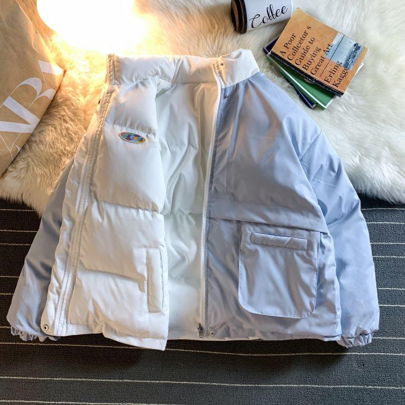 

Women's Down Winter Coat Women Warm Parkas Streetwear Cotton Coats Female Casual Jackets Windproof Padded Harajuku Solid Color Clothing, Purple