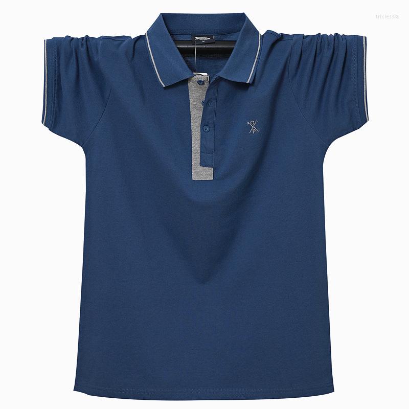 

Men's Polos Short-sleeved POLO Shirt Men Extra Large Size -6XL Simple Business Lapel Cotton Fashion Tee, Black