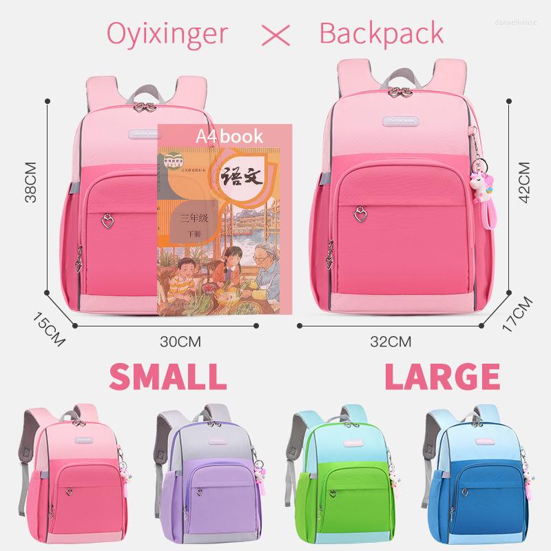 

School Bags Nylon Backpack Breathable Schoolbag For Primary Students Children Waterproof Boy Teenager Girl Patchwork Rucksack, Small blue