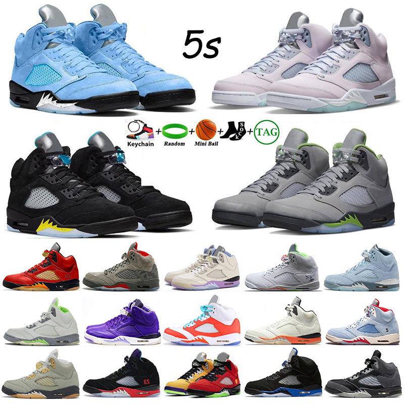 

2022 Mens Basketball Shoes Jumpman 5 5s High OG University Blue Easter Green Bean Aqua Bluebird Stealth Racer Blue Raging Bull What the Men Women Sneakers Trainers, 49