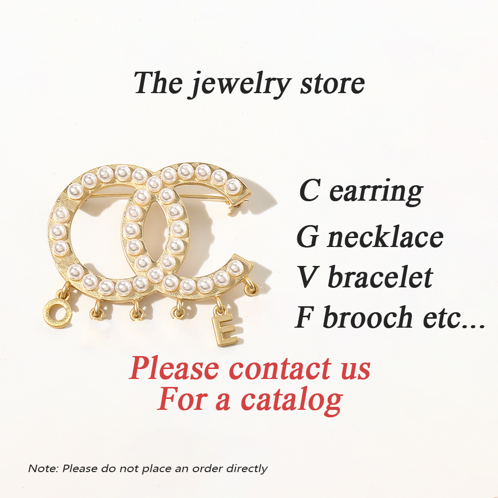 

Never Fading Luxury Brand Designer Brooches 14K Gold Plated Stainless Steel Double Letter Jewelry Accessories Gifts