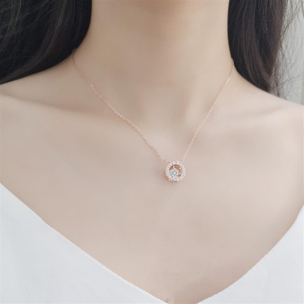 

Fashion S925 Sterling Silver Country New Accessories Jump Heart Smart Necklace Fashion All-Match Clavicle Chain Female Beating Pen238t