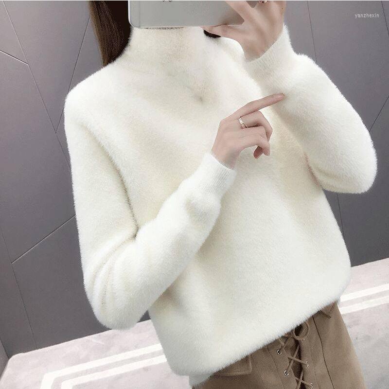 

Women' Sweaters Warm Fall Winter Women' Turtleneck Sweater Long Sleeve Female Jumper Tops Basic Clothes Solid Knitted Pullover, Black