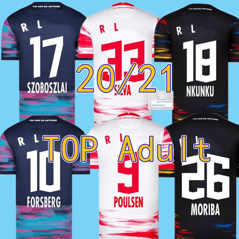 

soccer 2021 Player version RBL Leipziges soccer Jerseys 20/21 Bundesliga league club OLMO POULSEN ADAMS FORSBERG Shirts NKUNKU SABITZER Foot, Player version home