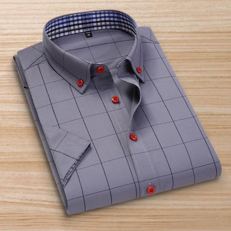 

Men's Casual Shirts Summer Formal Shirt Wash-and-wear Business Lapel Single-breasted Men, White