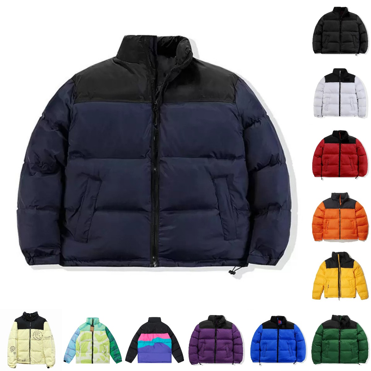 

Retro Puffer Jackets Winter Mens Designer Down Jacket Warm Parka Black face Outwear Windbreaker Fashion For male couples Thick Short Coats