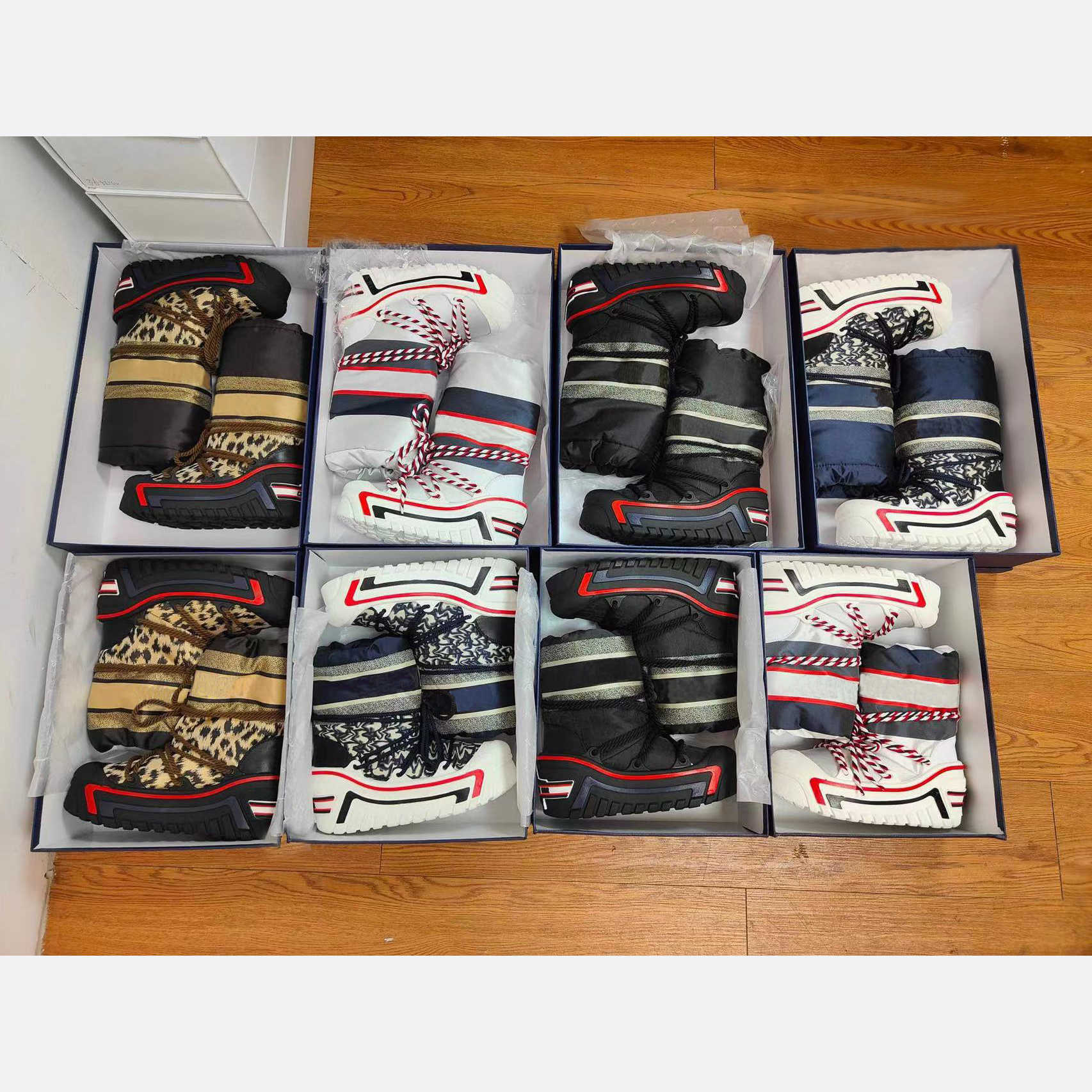 

Boots Snow Boots Fashion Space Snow Thick Platform Shoes Nylon Obloque Down Boot Women Winter Ski Booties Shoes Size 35-41 413, Multi