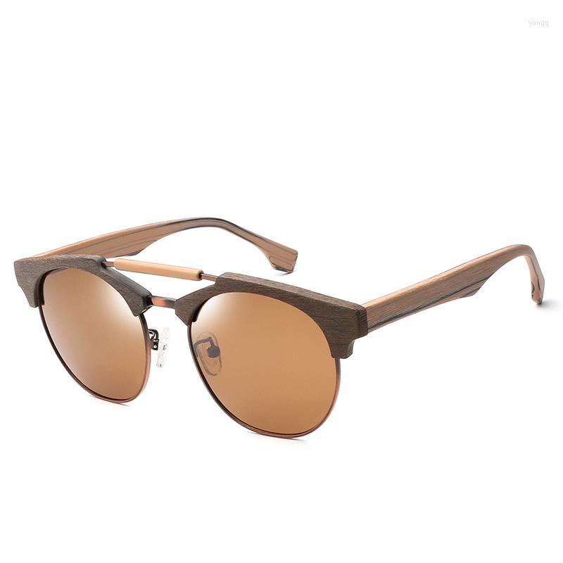 

Sunglasses Acetate Wood Grain Classic Polarized Men Women UV400 Sun Glasses Male Female Vintage