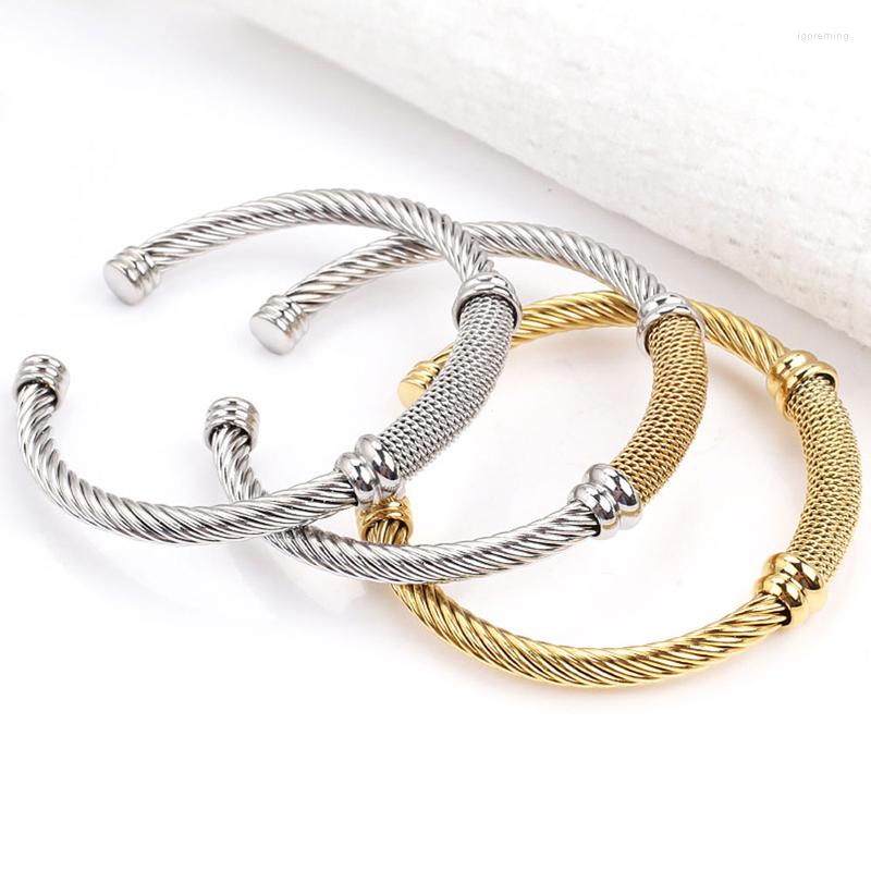 

Bangle Stainless Steel Bracelet Opening Adjustable Fashion Party Jewelry For Women