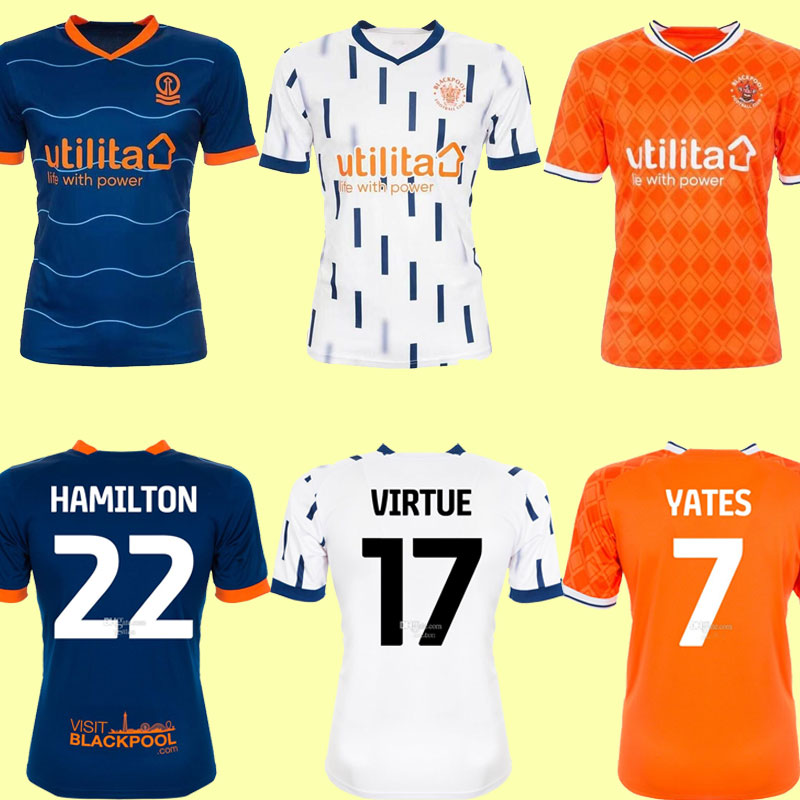 

22 23 Blackpool YATES GABRIEL Mens Soccer Jerseys WILLIAMS CORBEANU PATINO Home Away 3rd Football Shirts Short Sleeve Uniforms