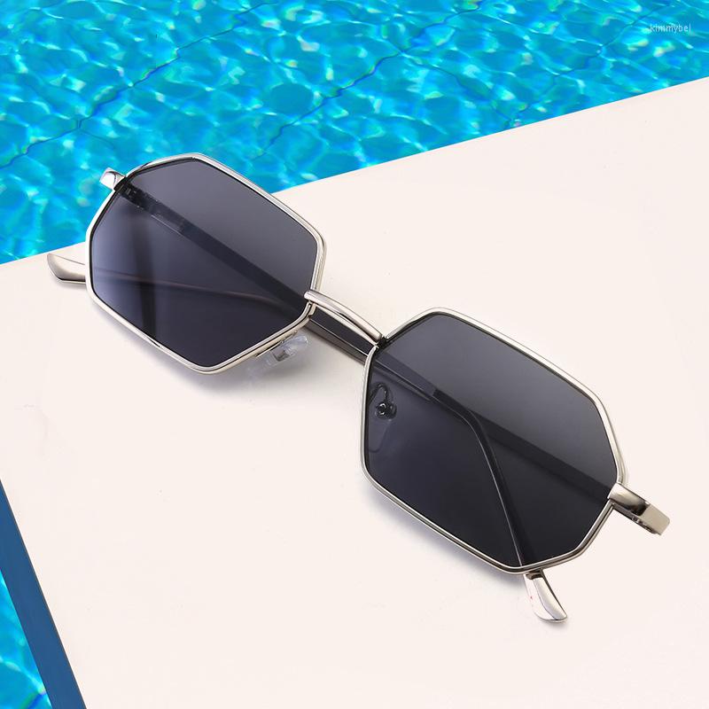 

Sunglasses Evove Steampunk Men Women Small Hexagon Sun Glasses For Man Gold Green Punk Vintage Style 2022