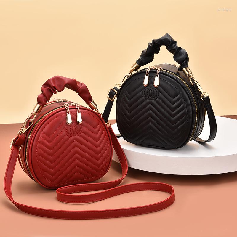 

Evening Bags CIKER Women's Retro Western Style Small Round Bag Soft Leather Girl Shoulder Messenger Handbag, Beige