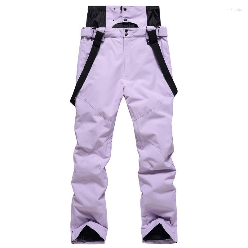

Skiing Pants 2022 Men Women Ski Winter Outdoor Sports Wear Windproof Waterproof Warm Snow Trousers Snowboard Bibs Couples, White