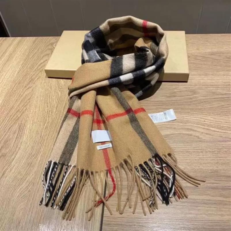 

2021 New top Women Man Designer Scarf fashion brand 100% Cashmere Scarves For Winter Womens and mens Long Wraps Size 180x30cm Chri283B