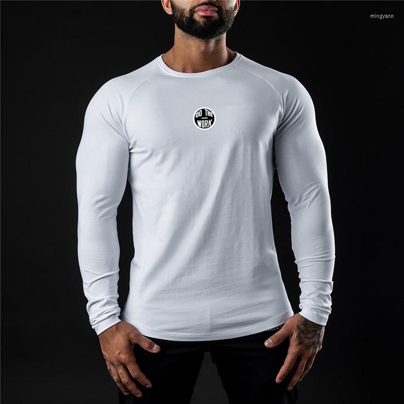 

Men's T Shirts Autumn Men T-shirt Brand Fashion Clothing Stretch Cotton Male Long Sleeve Breathable Sports Shirt, Black