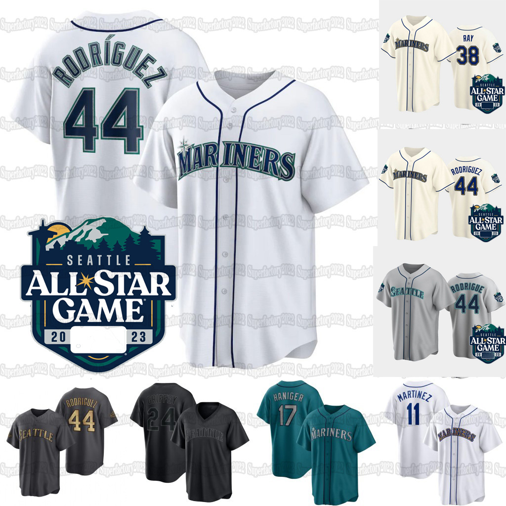 

Seattle 44 Julio Rodriguez Mariners 2023 All-Star Game Jersey Eugenio Suarez J.P. Crawford Adam Frazier Jesse Winker Cal Raleigh Paul Sewald Ty France, Flexbase men s-xxxl