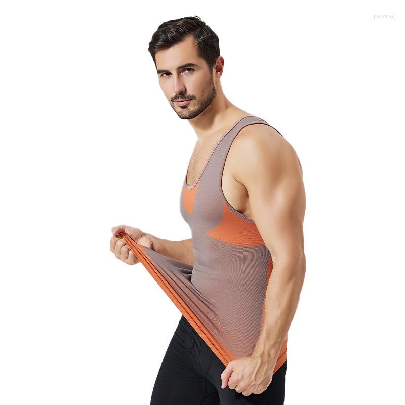 

Men's Body Shapers Men Slimming Shaper Be-In-Shape Waist Trainer Vest Tummy Control Posture Shirt Back Correction Abdomen Tank Top