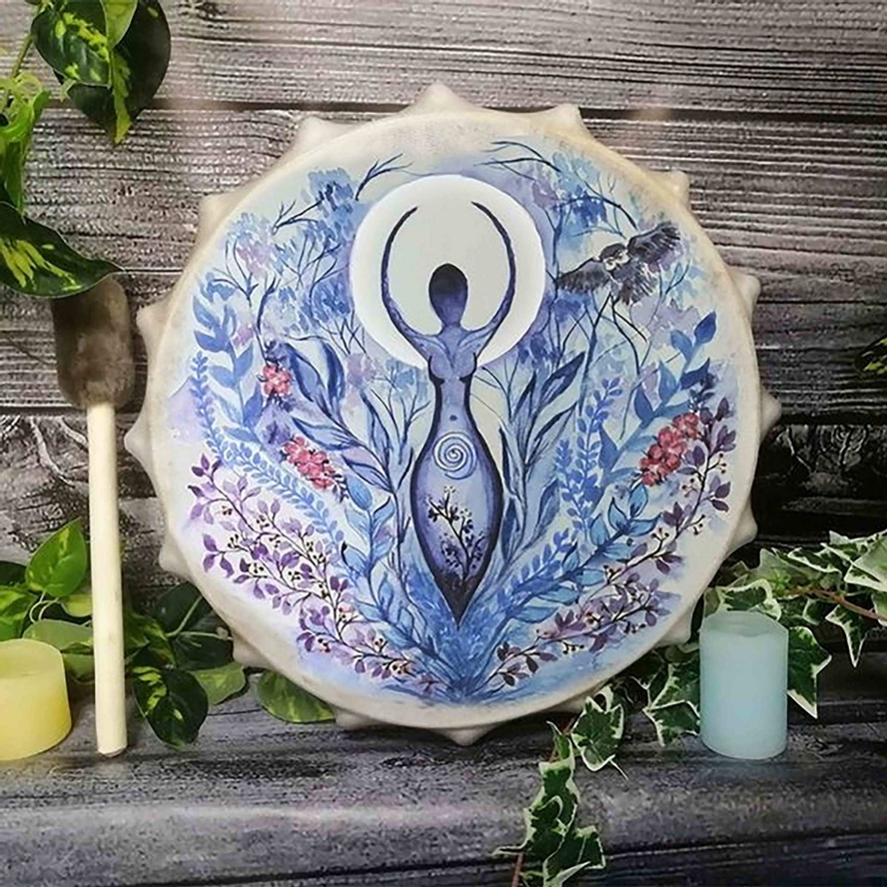 

Other Home Decor 25CM Shaman Drum Tree Of Life Decoration Design Handmade Shamanic Siberian s Spirit Music with stick Ornament 221007