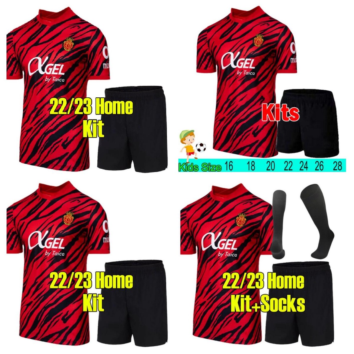 

2022 2023 RCD Mallorca soccer jersey MURILLO MURILLO Lago Jonior MERVEIL 22/23 kids home football shirt uniform, White