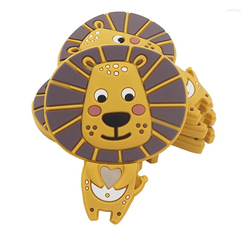 

Beads Chenkai 5PCS BPA Free Silicone Lion Teether Cute Animal Catrtoon Teethers For DIY Baby Nursing Pacifier Clip Soother Chain